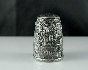 Collectible Thimble - Grimms Fairy Tale The Bremen Town Musicians - Limited Edition by Gianni Benvenuti