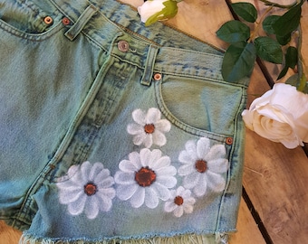 Hand Painted/ Dyed Vintage Levi Shorts