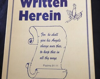 Signed copy of It Is Written Herein...free shipping !!