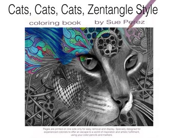 adult coloring book Cats Cats Cats from my drawings