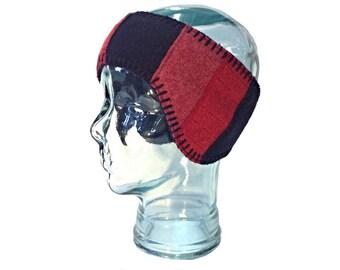 Wool Earflap Headband - Fleece Lined - Wool Headband - Free U.S. Shippping