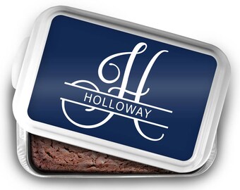 Personalized Casserole Dish - Monogram Custom Brownie Pan - Gift for Her - Cake Pan with Lid - Anniversary Gift -New Couple Gift