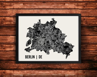 Berlin Map Artwork | Map of Berlin | Berlin Germany Map | Berlin City Map | Berlin Poster | Berlin Wall Art Print