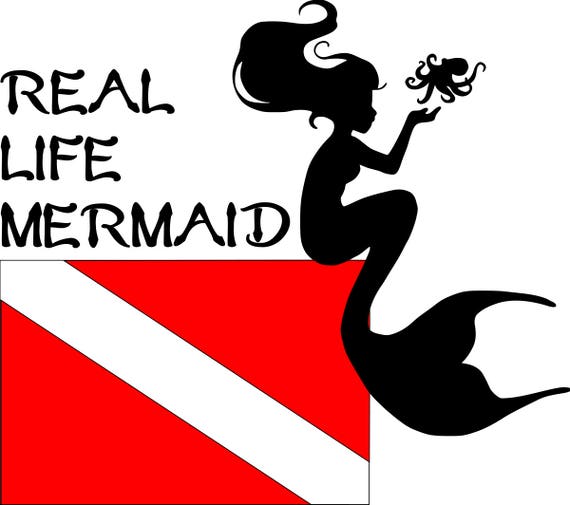 Download Scuba Diving: Real Life Mermaid SVG File