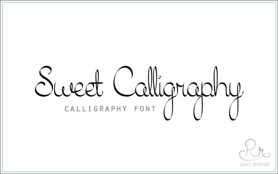 Sweet Calligraphy Font download // OTF / TTF Open Type Fonts