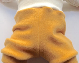 6- 18+ months - Diaper Cover Wool Shorties - Hand dyed Golden Wool Interlock - Medium