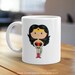 Wonder Mug, Unique Coffee Mug, Illustrated Mug, Cute Mug, Gifts for Him, Gifts for Her, Film Mug, Movie Mug, Superhero Mug, Girl Power Mug