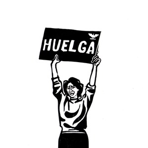 Dolores Huerta original woodcut style print, 5x7 (size adjustable)