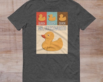 The Mighty Ducks - Quack Quack Quack Mr. Ducksworth T-Shirt Tee Gift Clothing Gordon Bombay