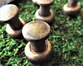 JUMBO PUSH PINS Pushpin Thumbtacks Thumb Tack Decorative Gold Cute Office Supplies Cubicle Decor Corkboard Oversized Extra Large Bronze