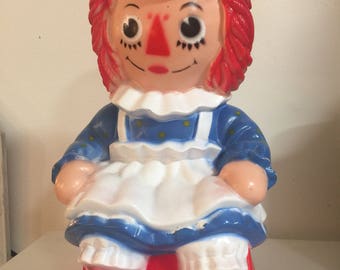 Vintage 1972 Raggedy Ann doll Piggy Bank