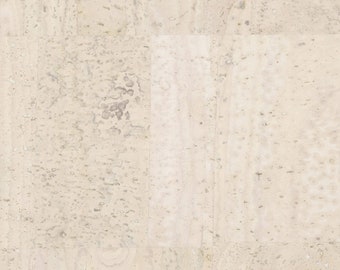 Natural Cork Fabric, Cork Leather, Creamy White - Stitchable Cork, Vegan Leather Alternative - Elite Premium Natural cork