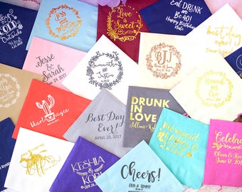 Custom Napkins, Event Napkins, Wedding Napkins, Party Napkins, Birthday Napkins, Rehearsal Dinner, Bridal Shower, Personalized Napkins,