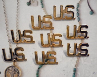 8 Goldplated U.S. Military Army Marines Navy Air Force Lapel Pins