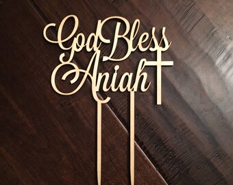 Baptism, Baptism cake topper, cake topper, wooden cake topper, laser cut cake topper, baptism gift, first communion