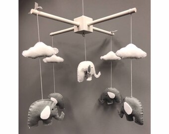 Nursery Mobile, Baby Mobile, Cot Mobile, Elephant Mobile