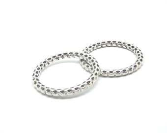 2 rings silver hallmarked 35x35mm