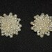 Vintage Faux White Pearl Cluster Clip Earings * Cute Blast From The Past!