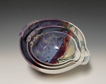 Handmade ceramic batter bowl set #1100