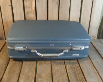 Vintage Blue Suitcase, American Tourister Suitcase
