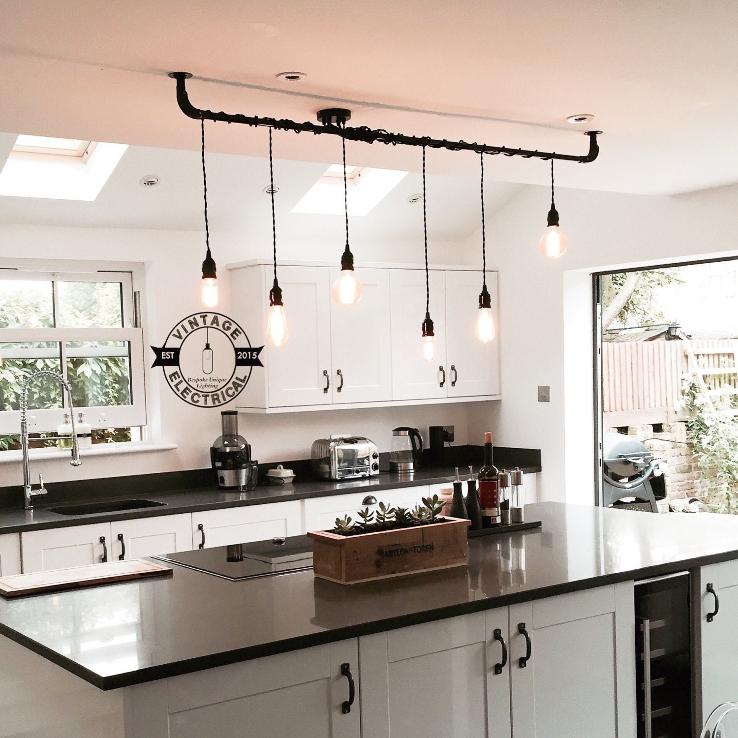 The Burnham 6 x pendant drop light hanging lights ceiling dining