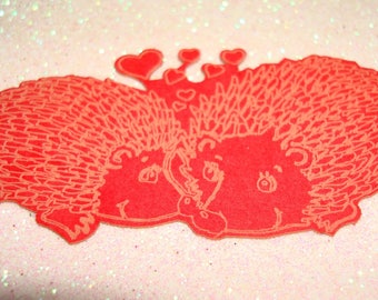 little hedgehogs lovers set of serious 2 147 on paper