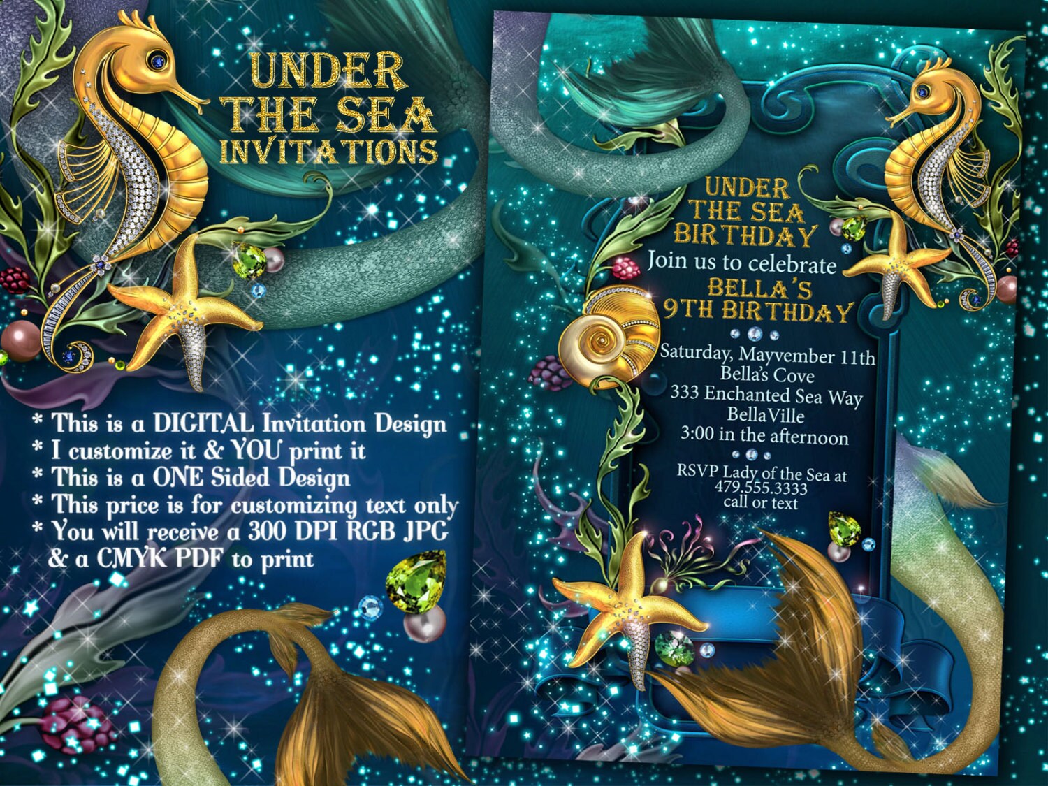 under the sea invitations