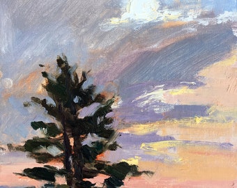 Michigan Morning - Oil Painting, Landscape, Original Art, Painting on Panel, Décor
