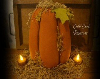 Tall Skinny Primitive Pumpkin Ornage
