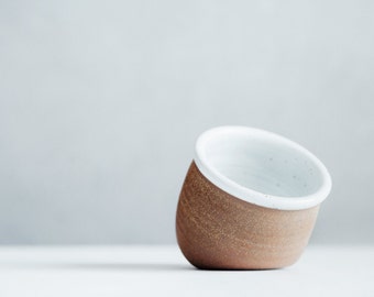 Salt Cellar - White Ceramic Salt Pig