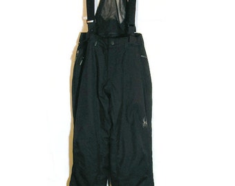 Spyder Snow Board Bibs Spyder Ski Bibs Vty 90's Snow Board Pants Vtg Spyder Bibs 90's Spyder Snowboard Bibs Black Snowboard Ski Pant Bibs