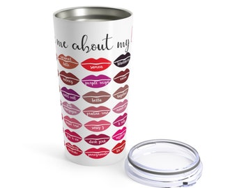 Lipsense Mug, LipSense Tumbler, LipSense Color Chart, LipSense Distributor, LipSense Gifts, LipSense 50 Colors, SeneGence Tumbler, 20 oz