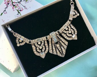Great Gatsby Necklace, Art Deco Necklace, Flapper 1920s Necklace, Flapper 1920s Jewelry, Downton Abbey Jewelry, Downton Abbey Necklace