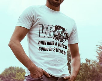 V8 only milk & juice come in 2 litres T-shirt