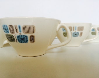 TEMPORAMA Cup from Canonsburg Pottery | 1950s Atomic pattern