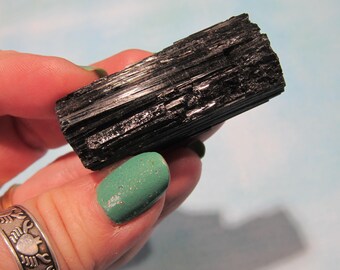 Black Tourmaline Schorl Specimen, Remove Negativity, Aura Cleanser, Dispell Fears, Mineral Specimen, Collectible 17T163