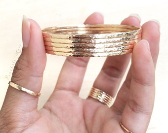 Plain 14k Gold Filled or Sterling Silver Bangles - Bangles - Plain Bangles - Stacking Bangles - Gold Bangles - Silver Bangles - Baby Bangles