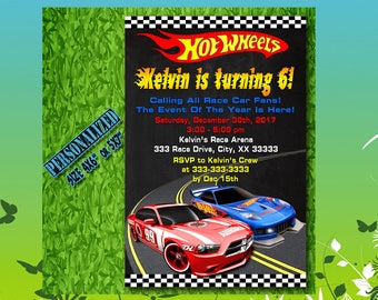 Hot Wheels Invitation / Hot wheels Birthday / Hot Wheels