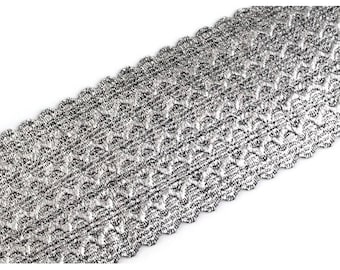 Elastic 5 cm silver or gold lurex