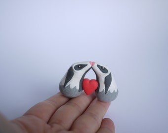 Valentine's Day Badgers and Heart