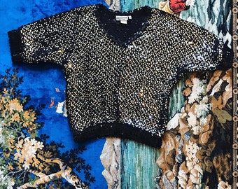 80s sequin top
