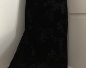 Ralph Lauren Black Velvet Skirt//size 10//Long A-line Skirt