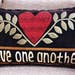 Love One Another Wool Applique Pillow Pattern - Heart Pillow Pattern - TT 10045