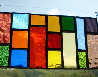 Rainbow Stained Glass Suncatcher