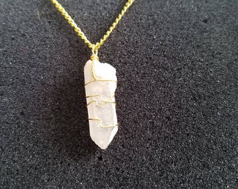 quartz wand pendant