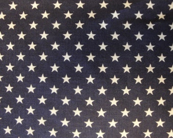 Star Fabric | Cotton Fabric | Americana Fabric | Navy Fabric With Stars | Old Glory Fabric | Flag Star Fabric