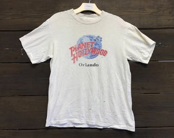 Vintage 90s Planet Hollywood Distressed Tee