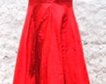 Hot red embriodered gown
