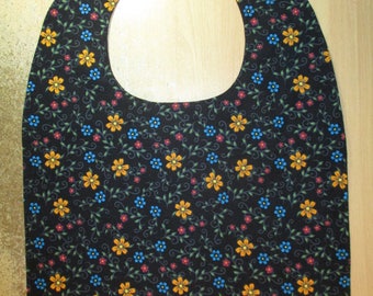 Adult bib / Clothes protector / Special needs bib / flowers