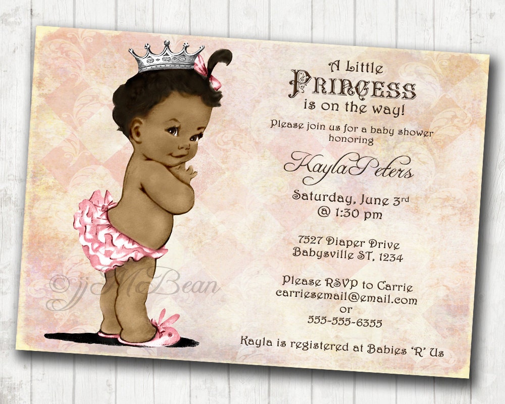 African American Baby Shower Invitations Boy 8